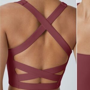 Square Neck Backless Crisscross Cropped Cool Touch Yoga Tank Top